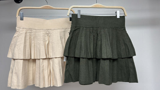 Diana DOUBLE PLEATED MINI SKIRT