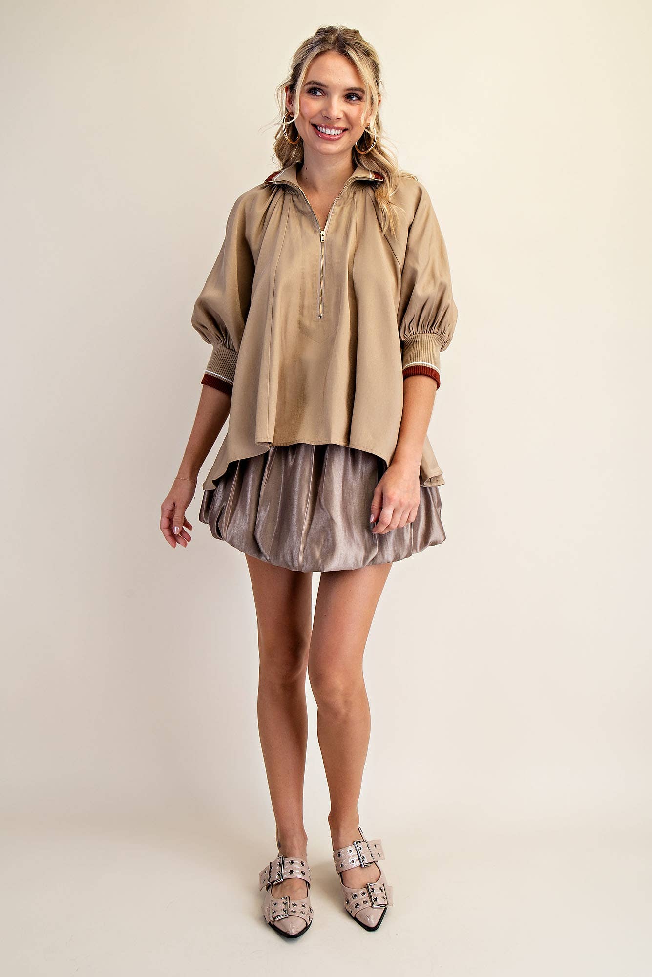 DO Mock Neck Blouse