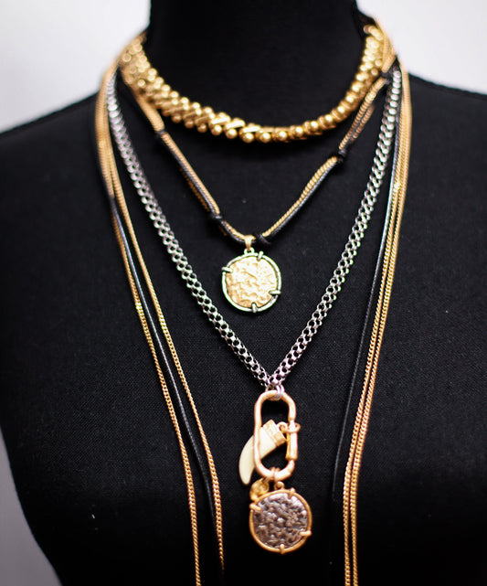 Golden Layers Necklace Set