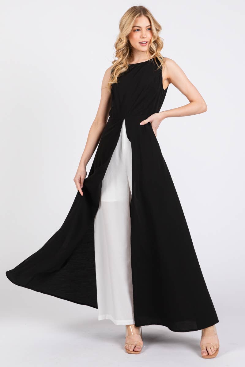 Giovy Sleeveless Jump-suit BLACK