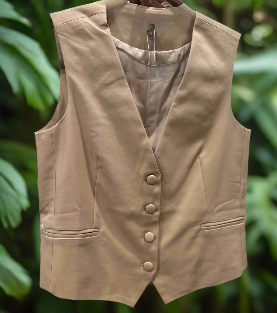 Sue Solid Color tailored Vest