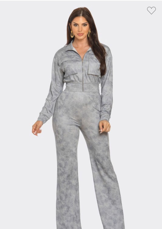 Conjunto de chaqueta de cuero desgastado Sibila