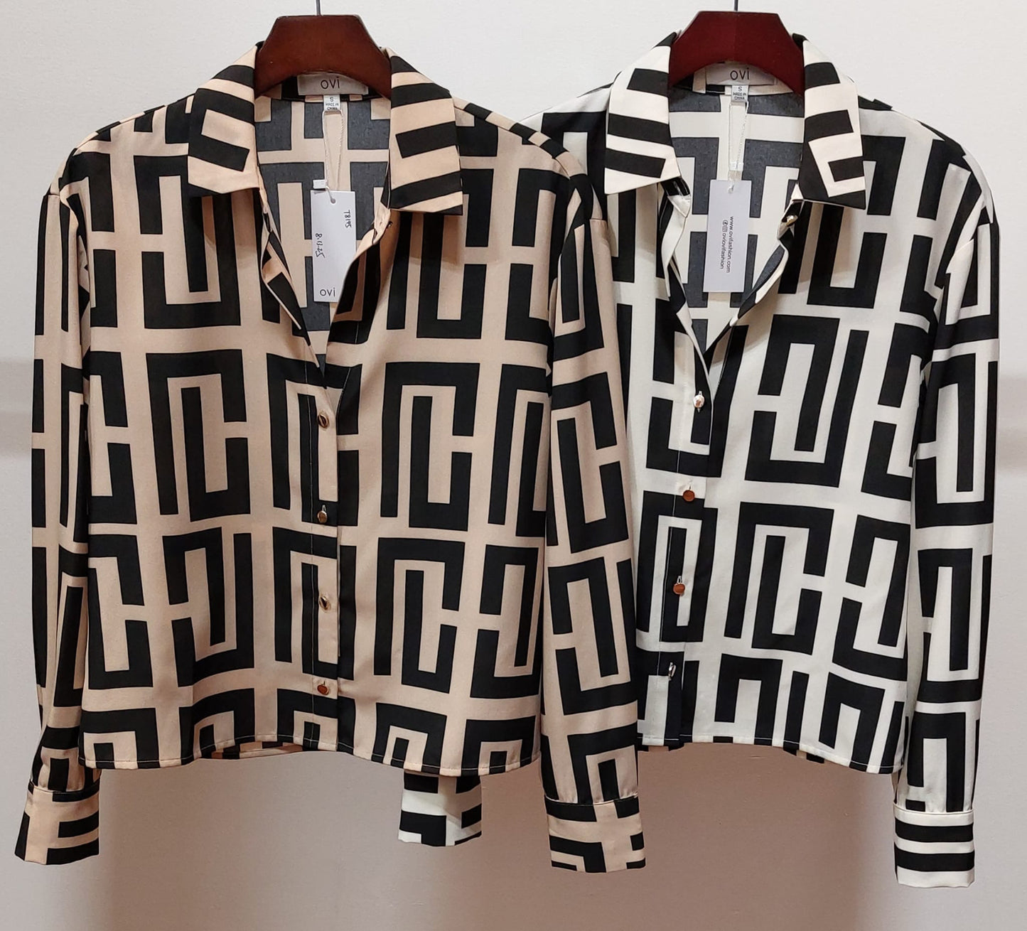Geometric Elegance Blouse