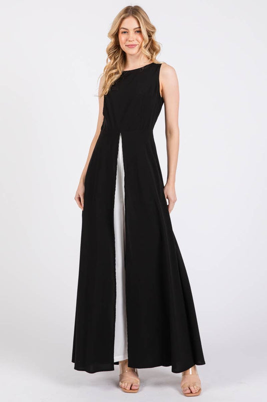 Giovy Sleeveless Jump-suit BLACK