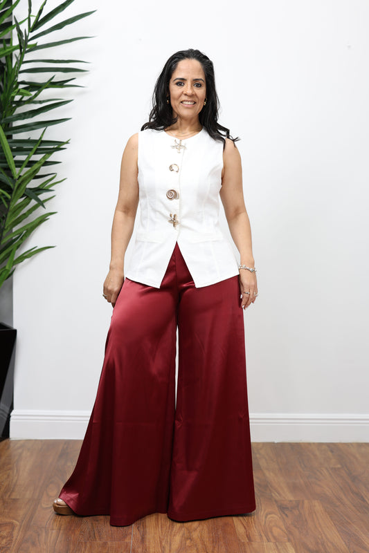 Seashell Buttons denim VEST