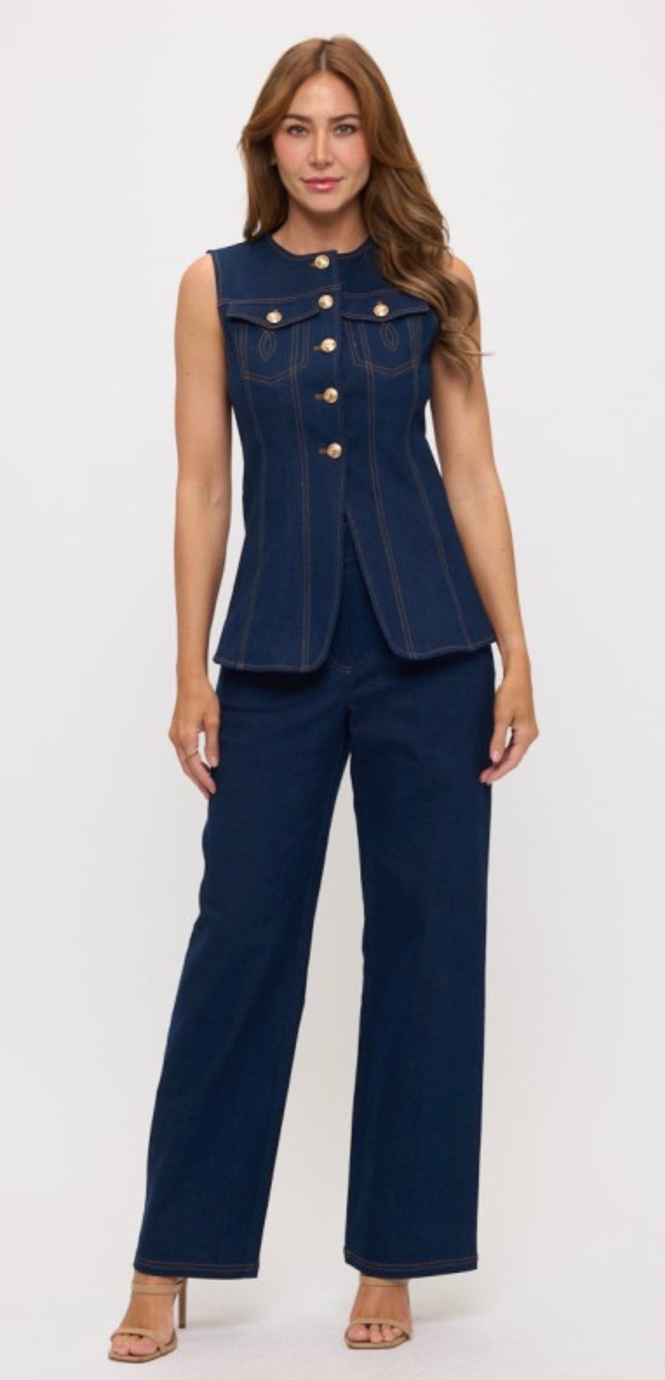Midnight Sculpt Denim Set