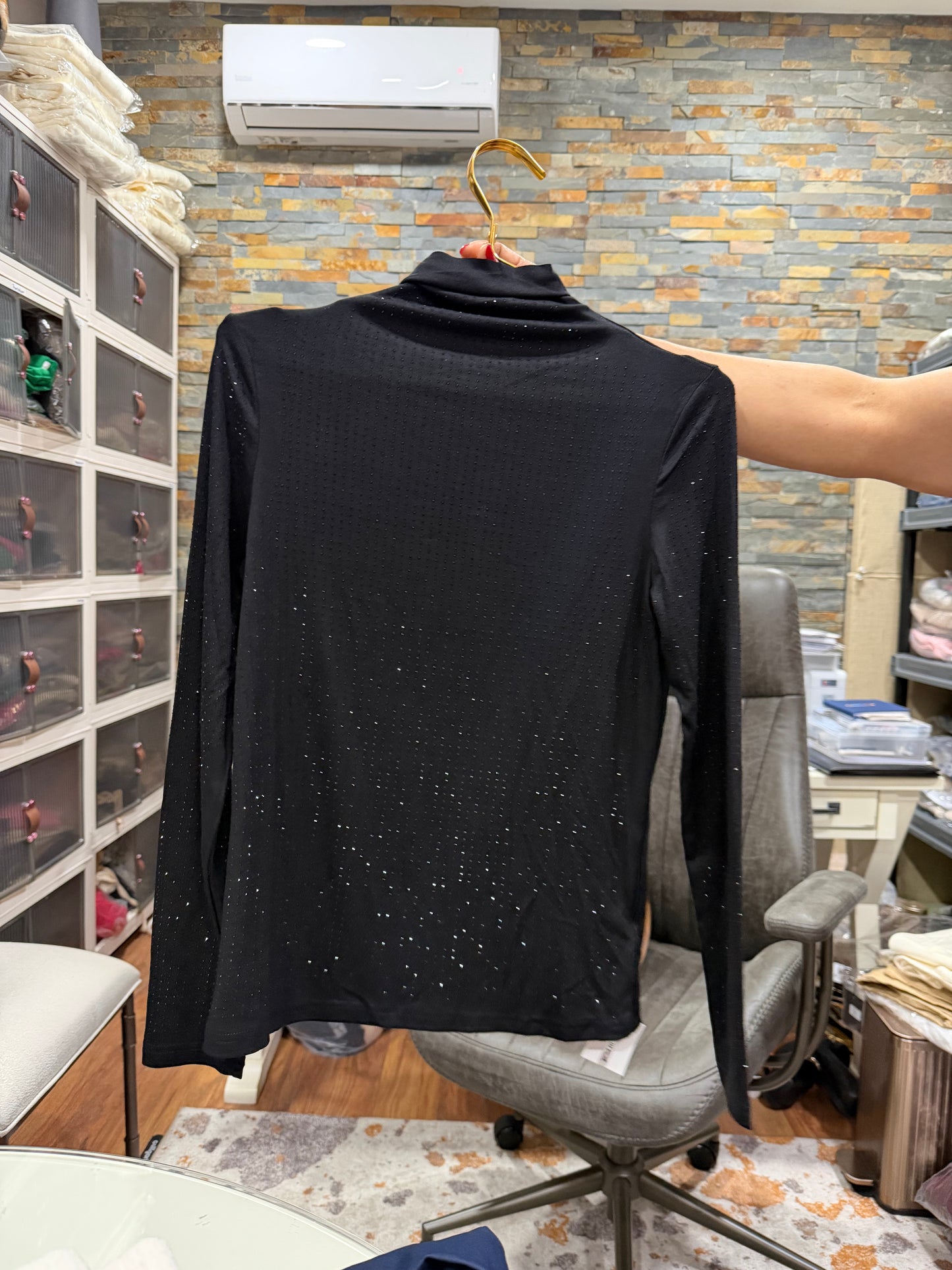 Midnight Glow Turtleneck Top