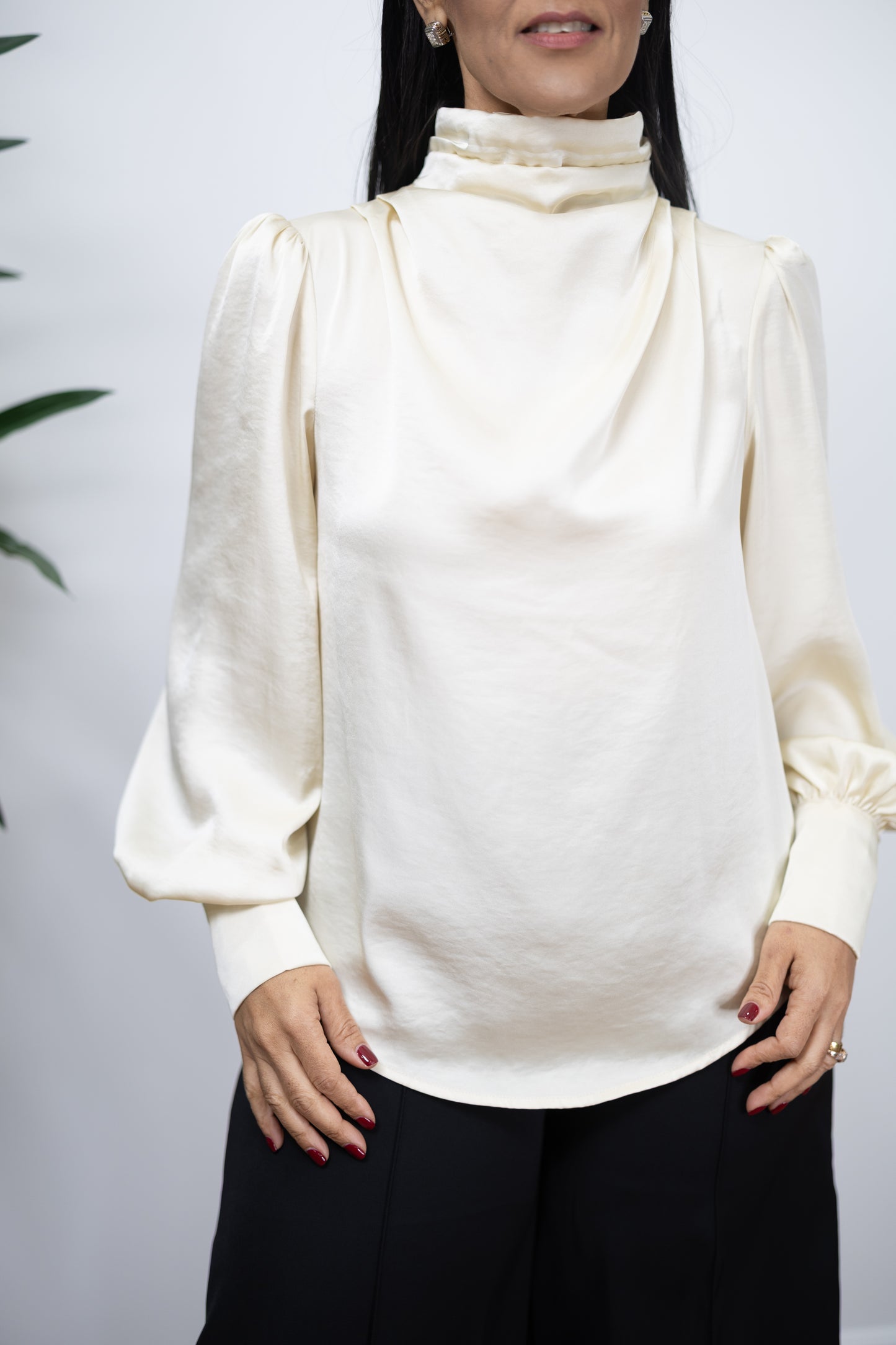 Satin Long Sleeve Blouse