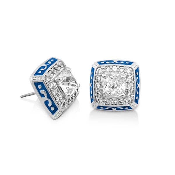 Enamel Engagement Earrings