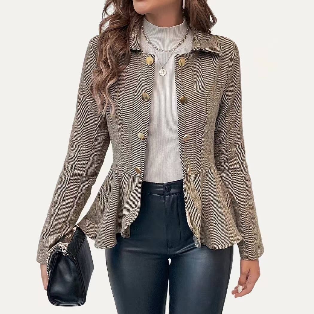 Impressive Classic Lightweight Collared Long Sleeve Blazer