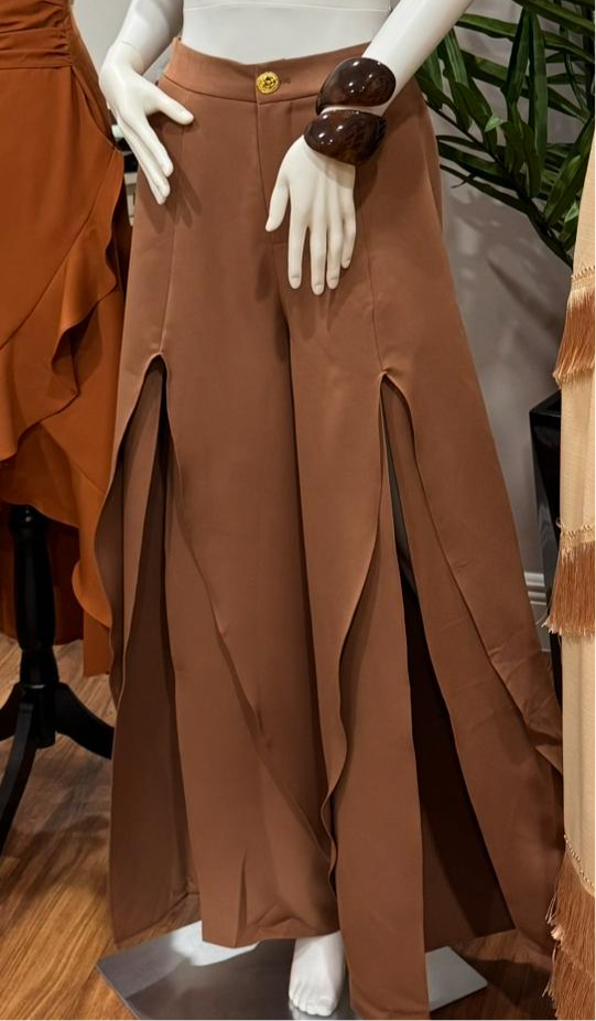 Ruffle Open Side Pants