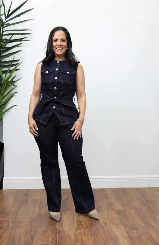 DO Denim Pants & Vest SET