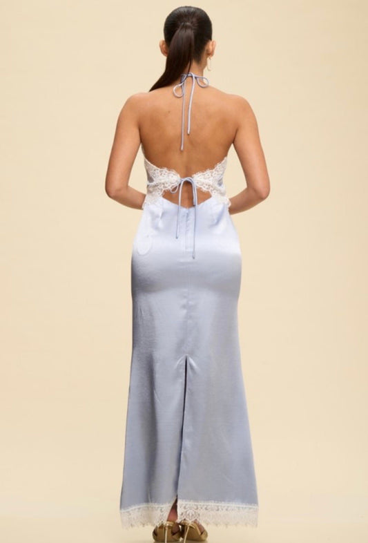 Celestia Lace Satin Gown