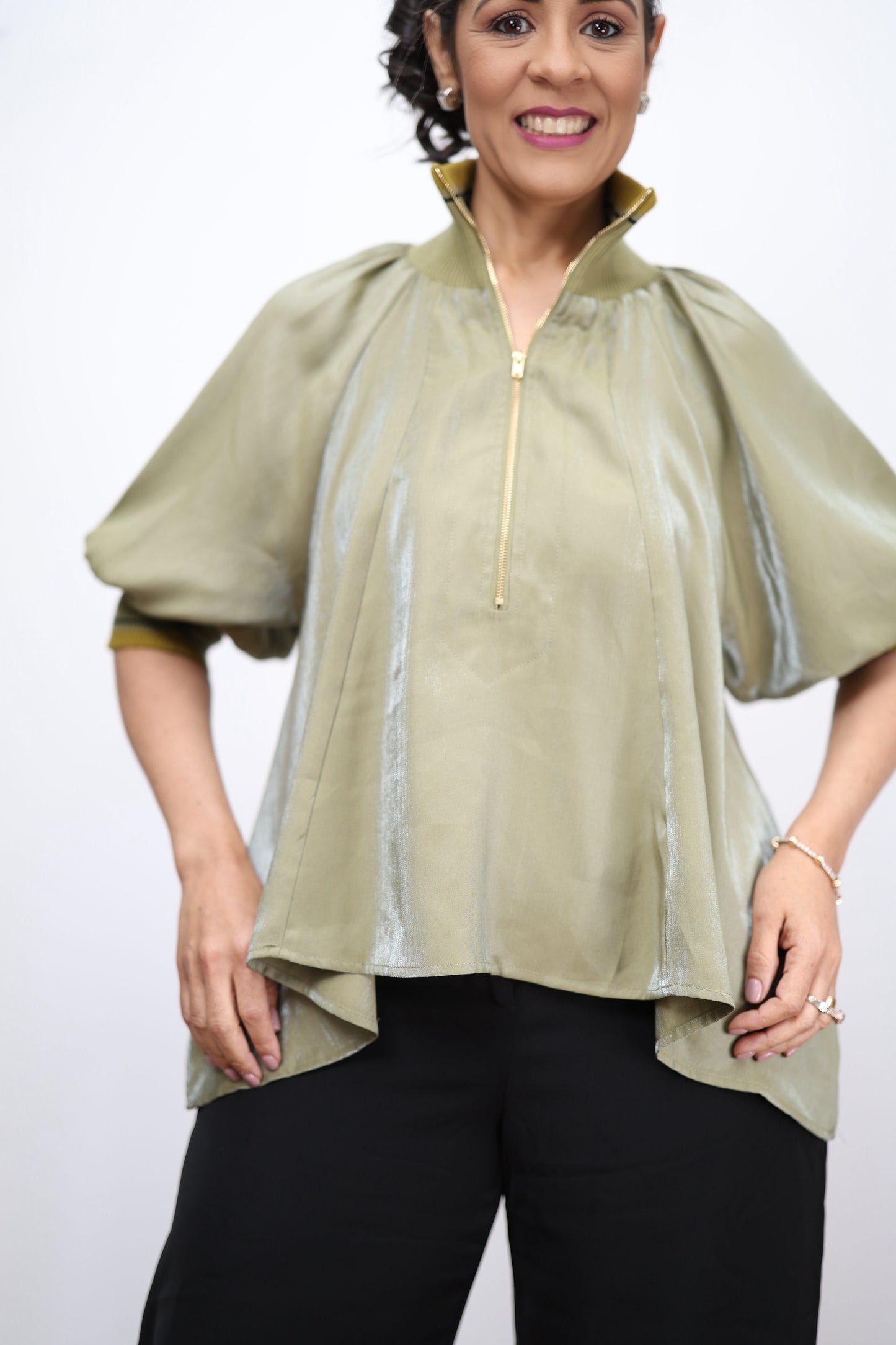 DO Mock Neck Blouse