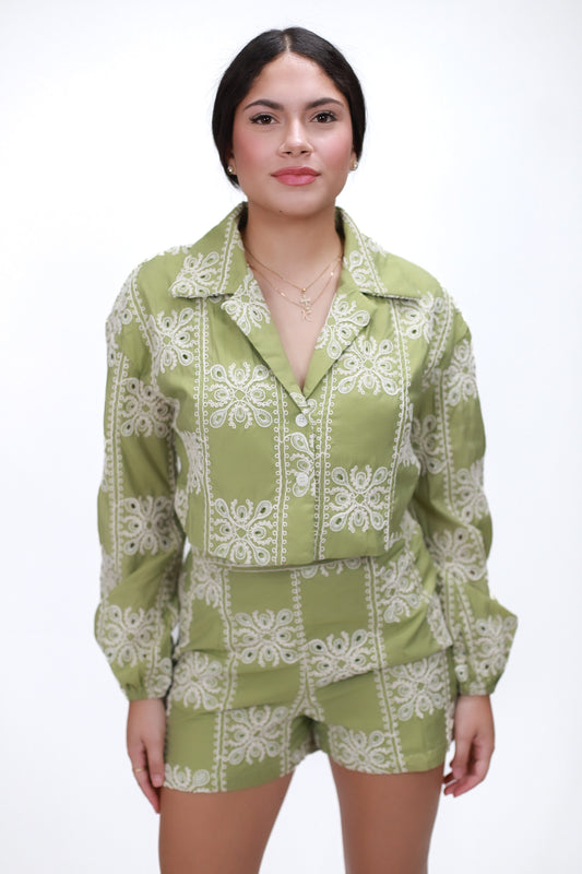 Claudia CropTop Blazer & Shorts Set