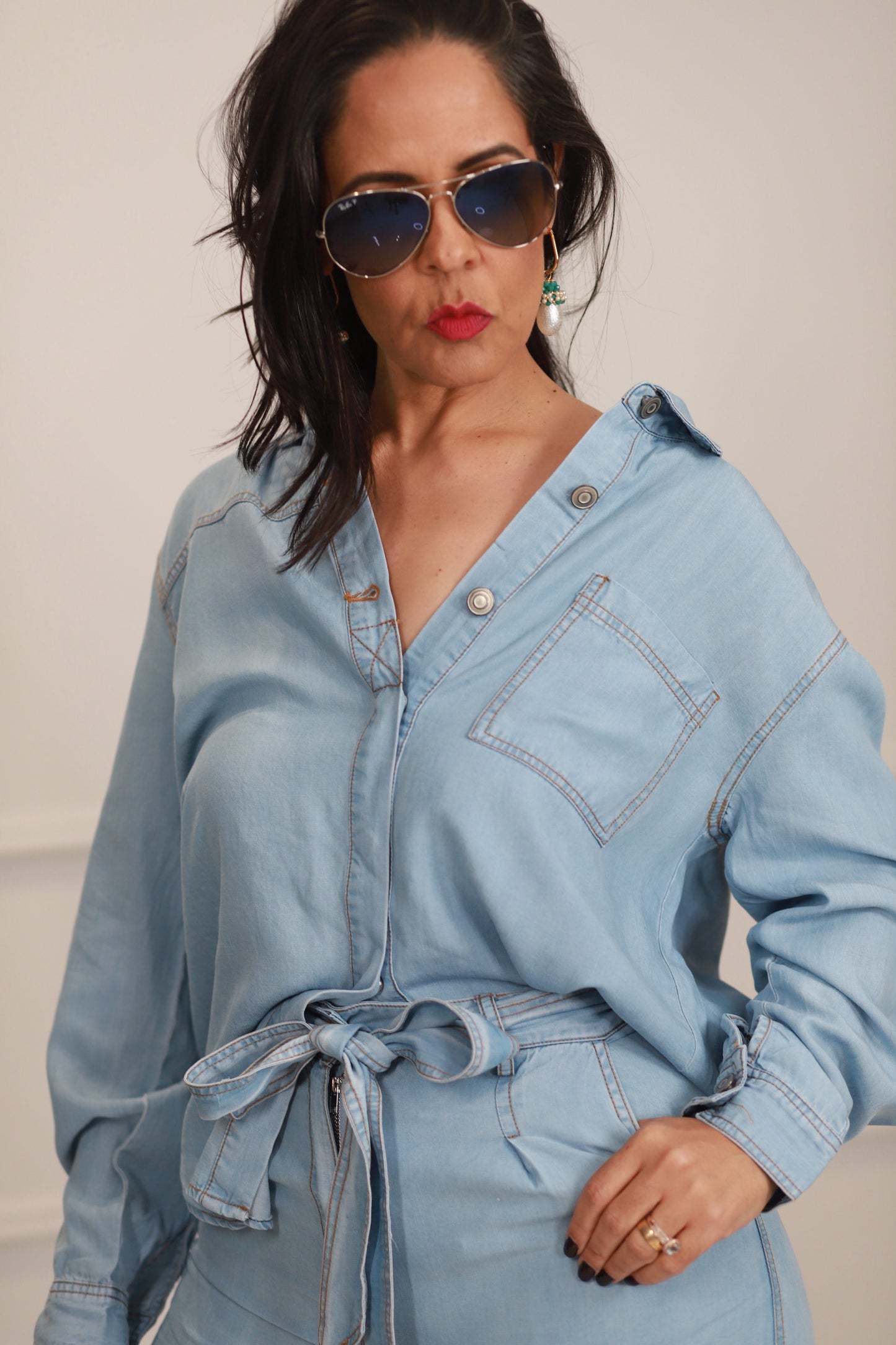 Skyline Denim Two-Piece Set