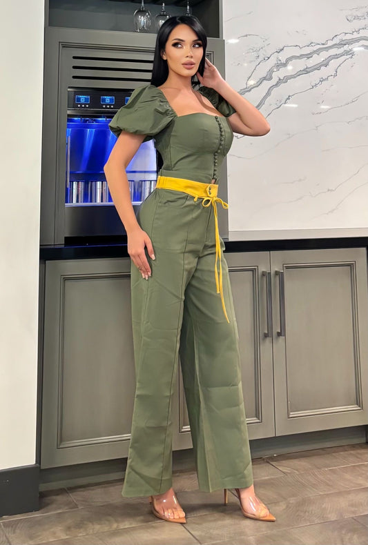 Cuqui LINEN top & pants SET