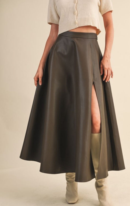 Leather Maxi Skirt