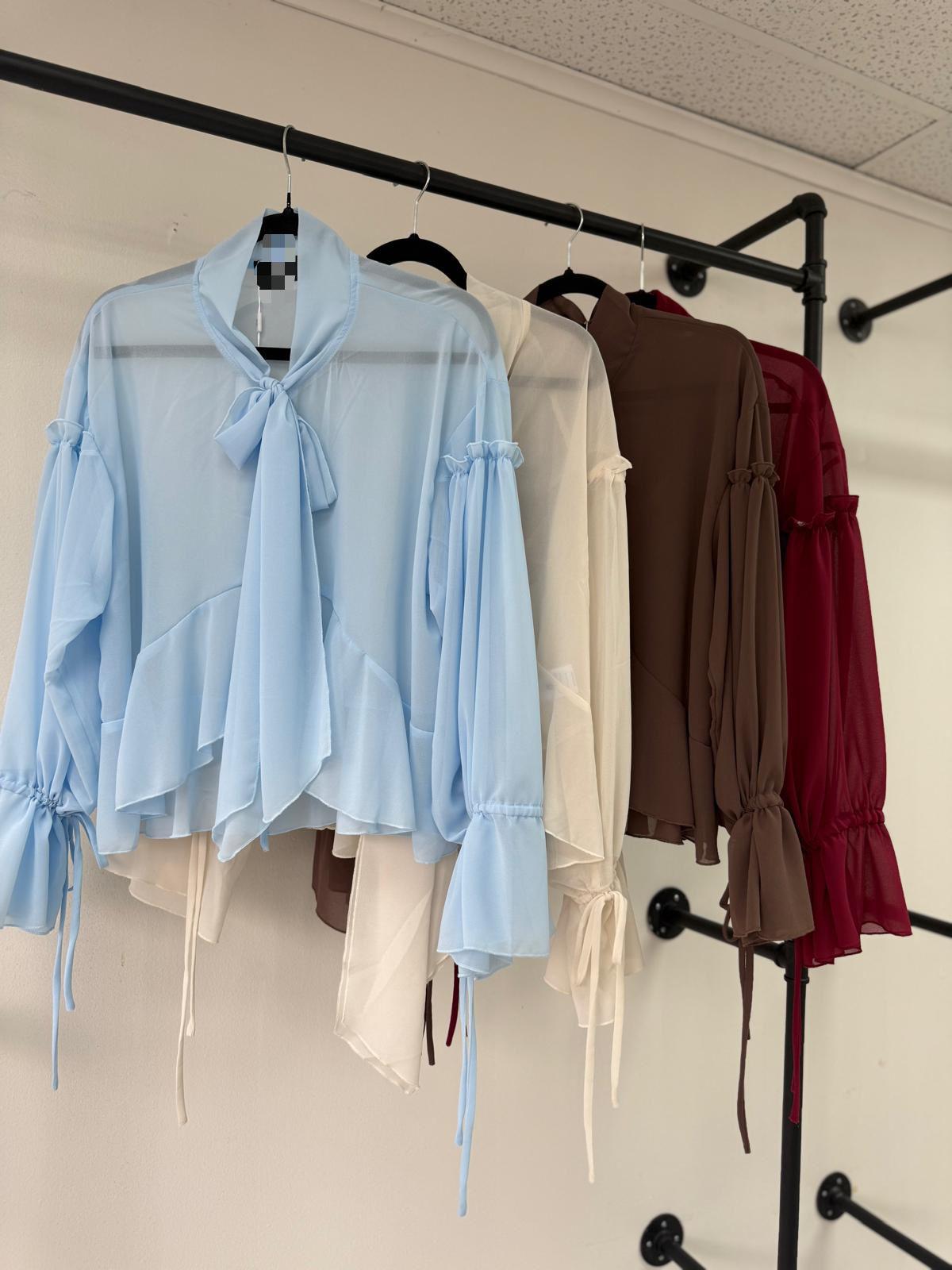 Valentina Chiffon Tie Blouse