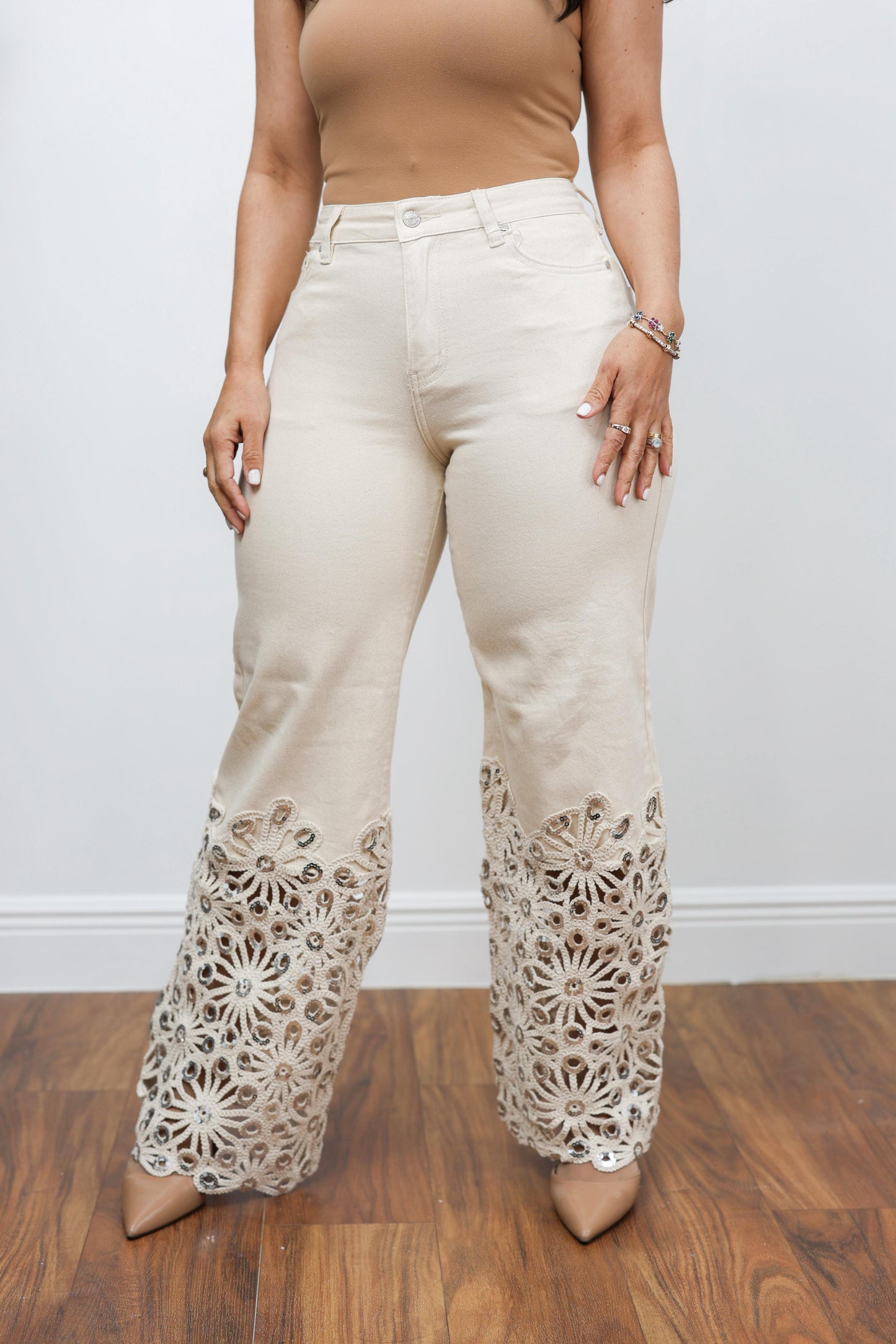 Livy Embroidery Boot Detail Jeans