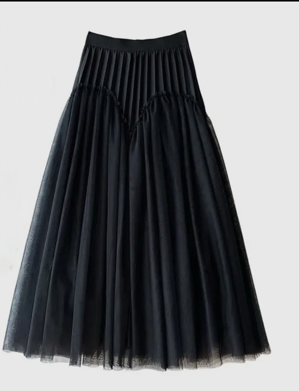Lulu Pleated Mesh Puff Skirt