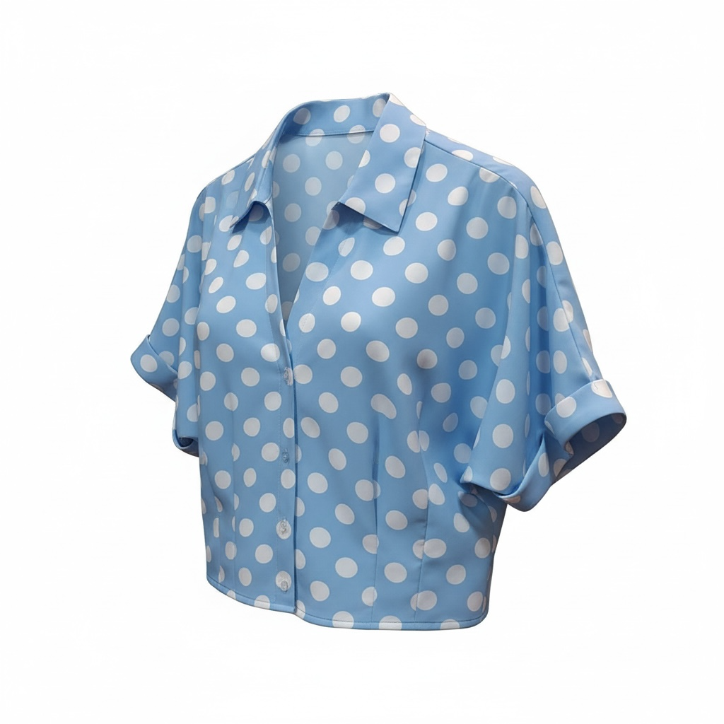 Celeste Pois Silk Blouse