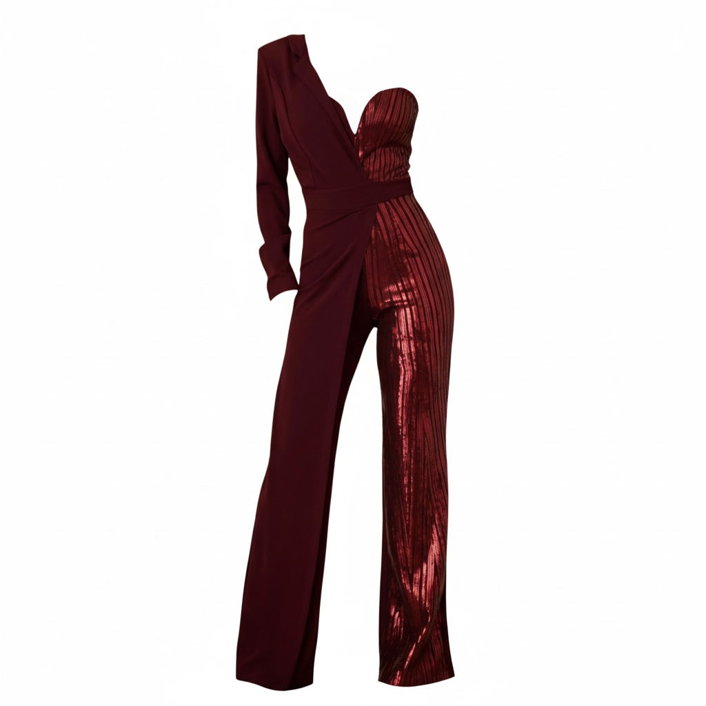 Crimson Royale Sequin Jumpsuit