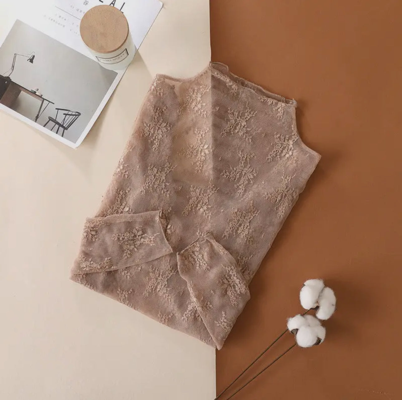 Mercedita Lace Sheer Mesh Top Collection