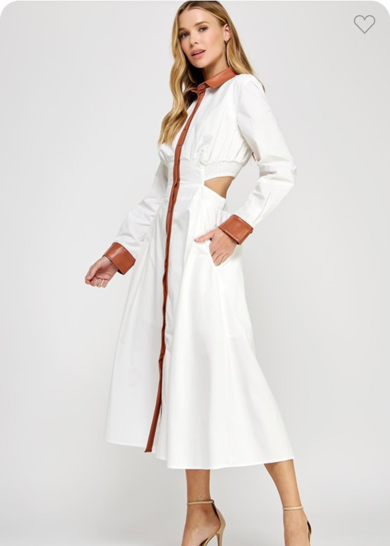 Celia Off White-Tan Dress