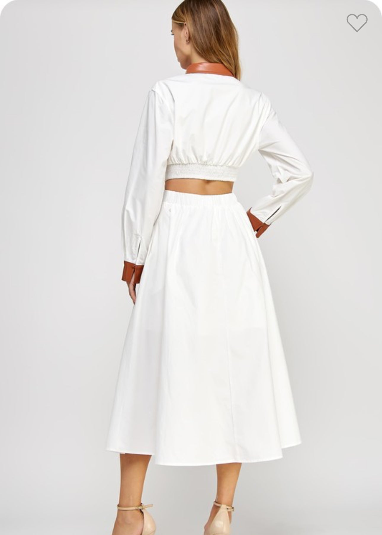 Celia Off White-Tan Dress