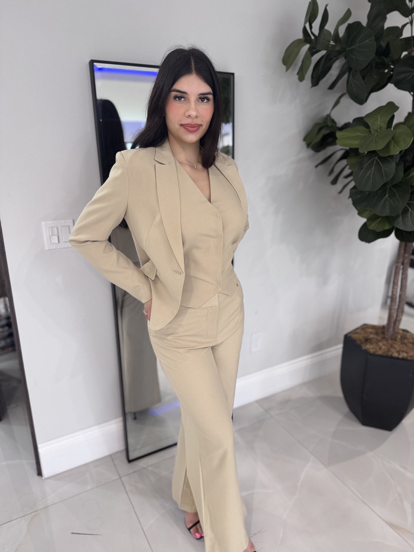 Saphira Blazer Vest & Pants 3pcs set