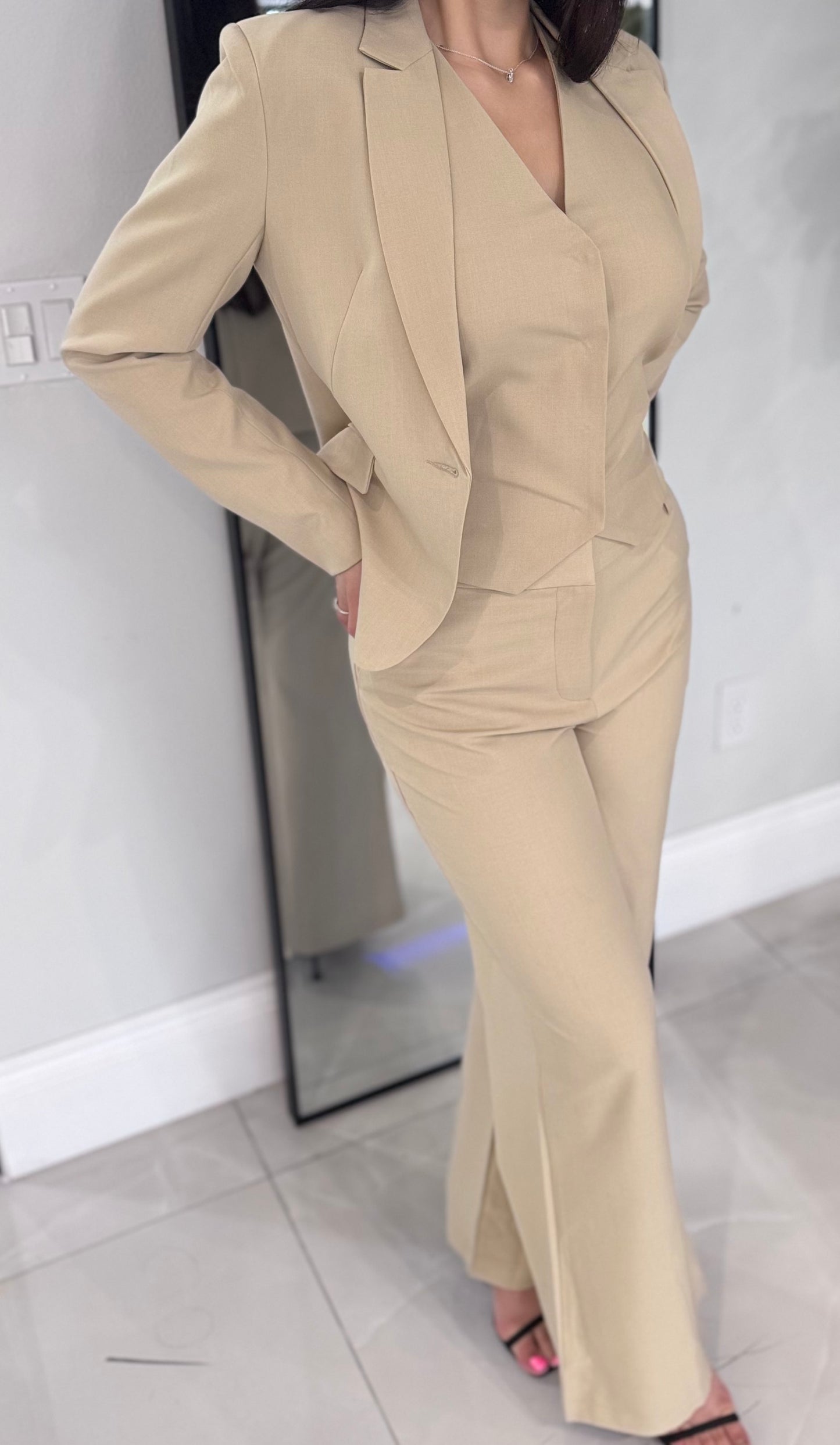 Saphira Blazer Vest & Pants 3pcs set