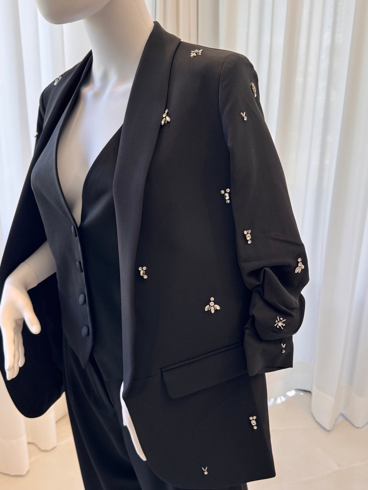 Belkis Rhinestone Detail Blazer
