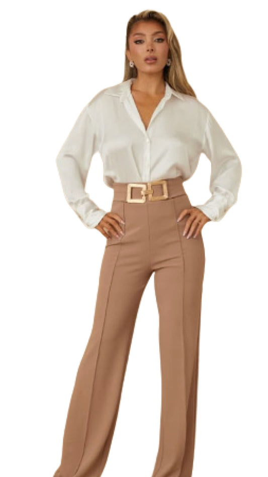 Patricia Golden Buckle Pants