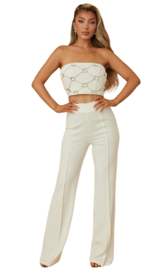 Brillit Strapless Top & Pants SET