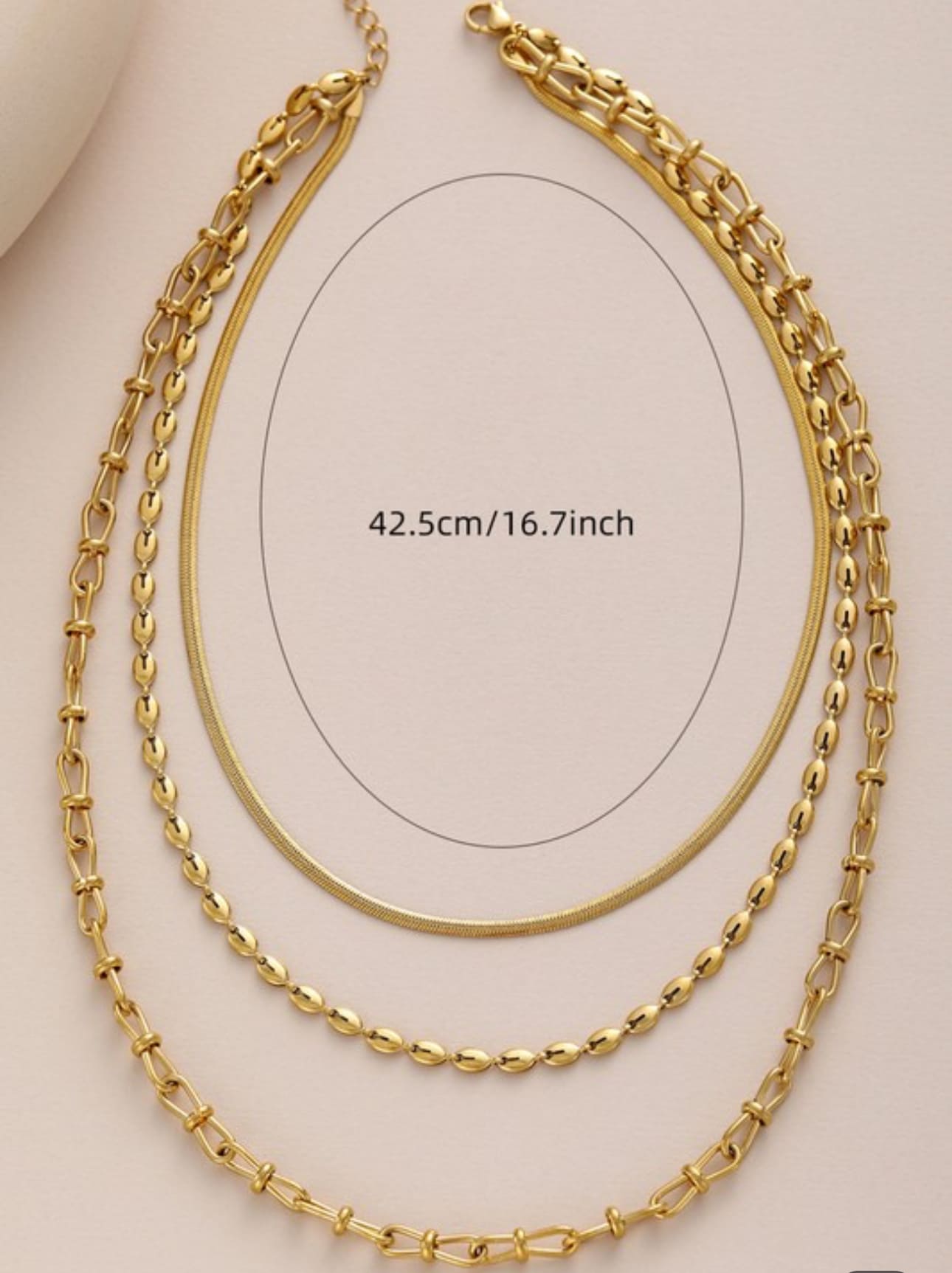 Conjunto de collar de acero inoxidable Mary