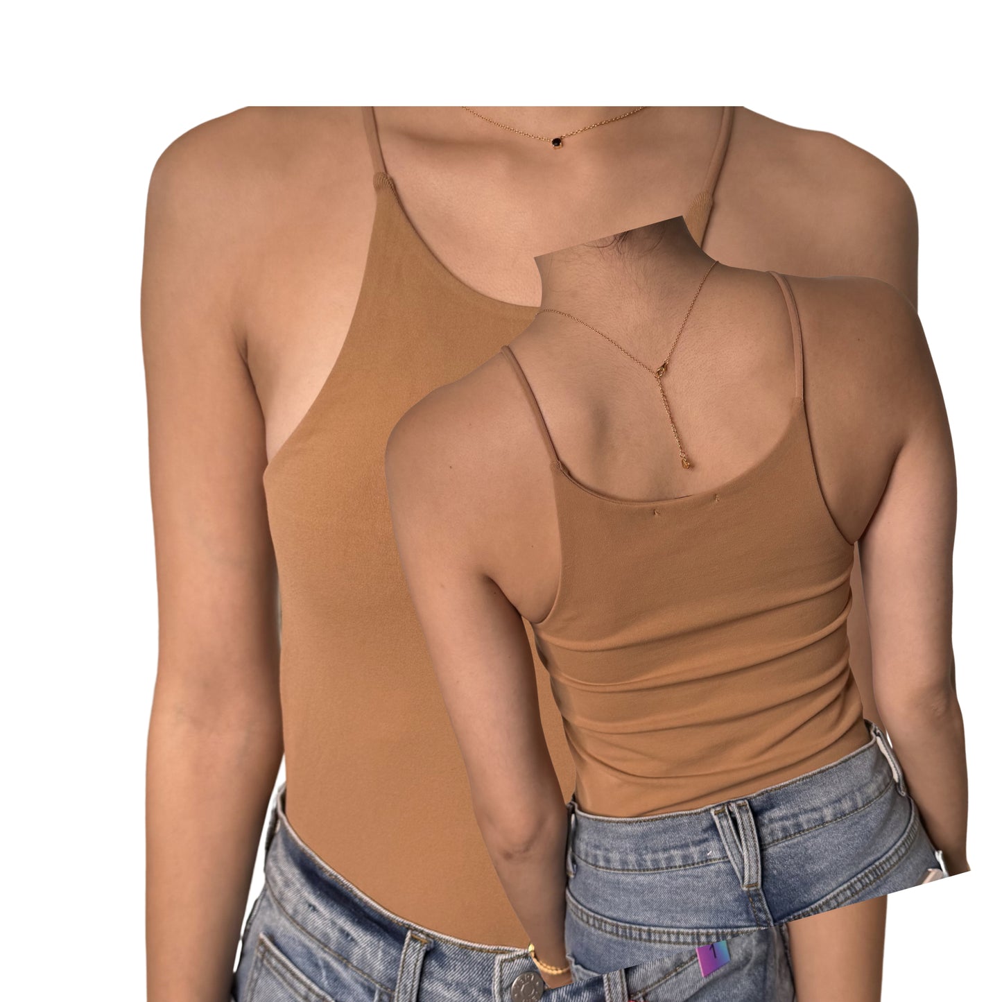 Top de cuello alto tipo racer
