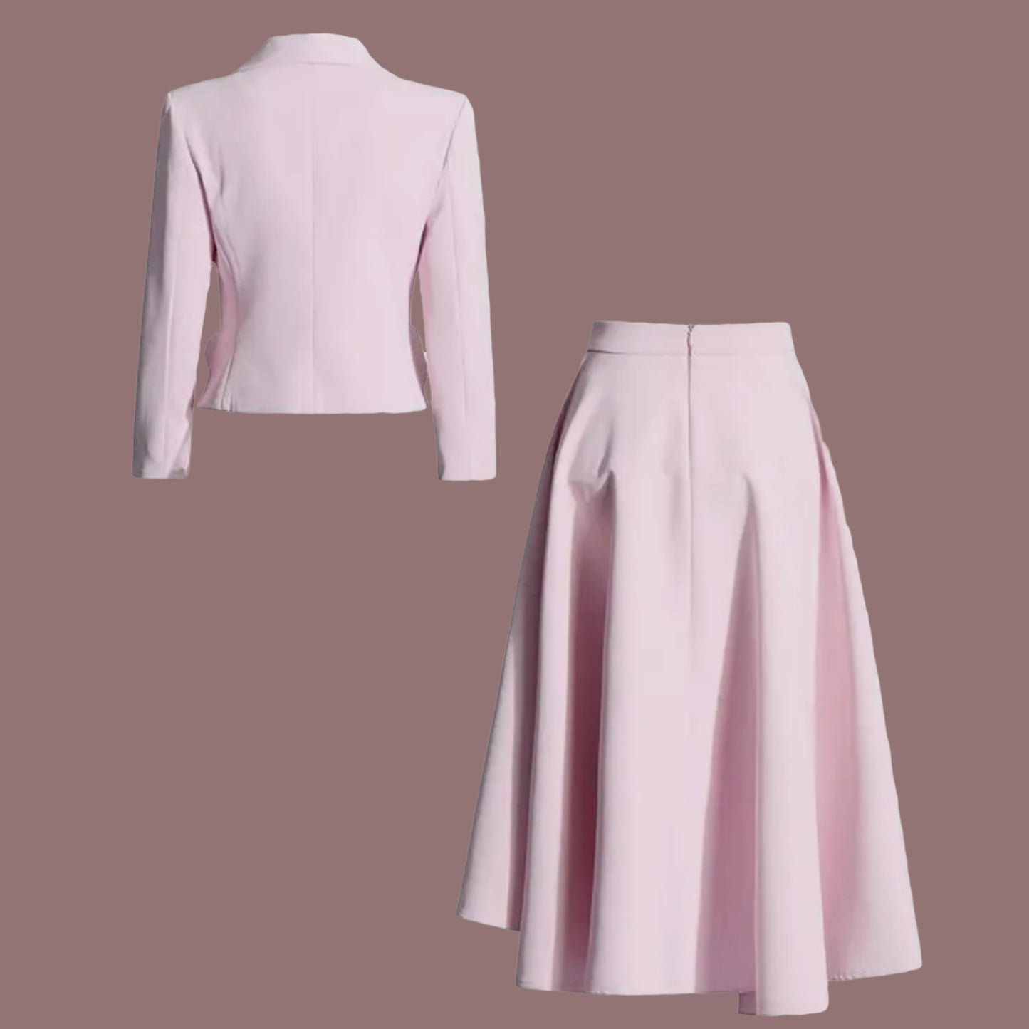 Conjunto de blazer y falda plisada Melanie Rose