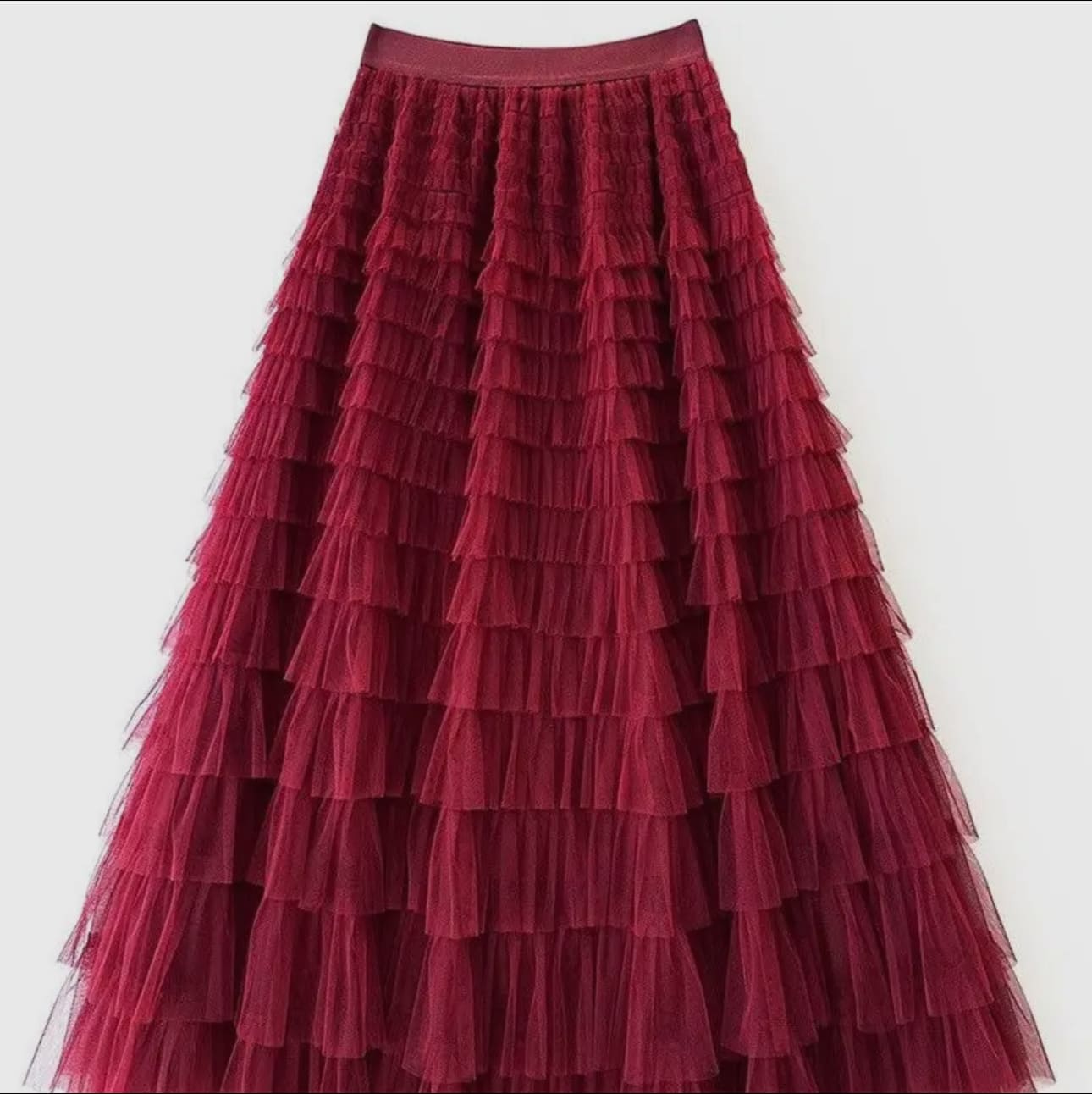 Lila High Waisted Tulle Puffy Midi Skirt