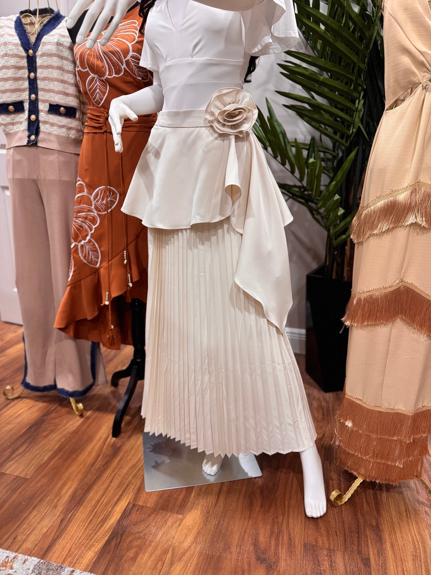 Rossi Pleated Maxi Skirt