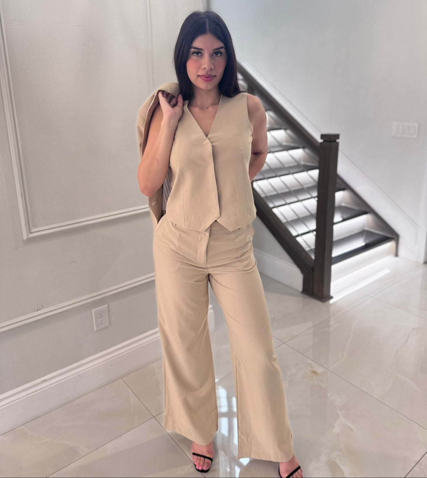 Saphira Blazer Vest & Pants 3pcs set