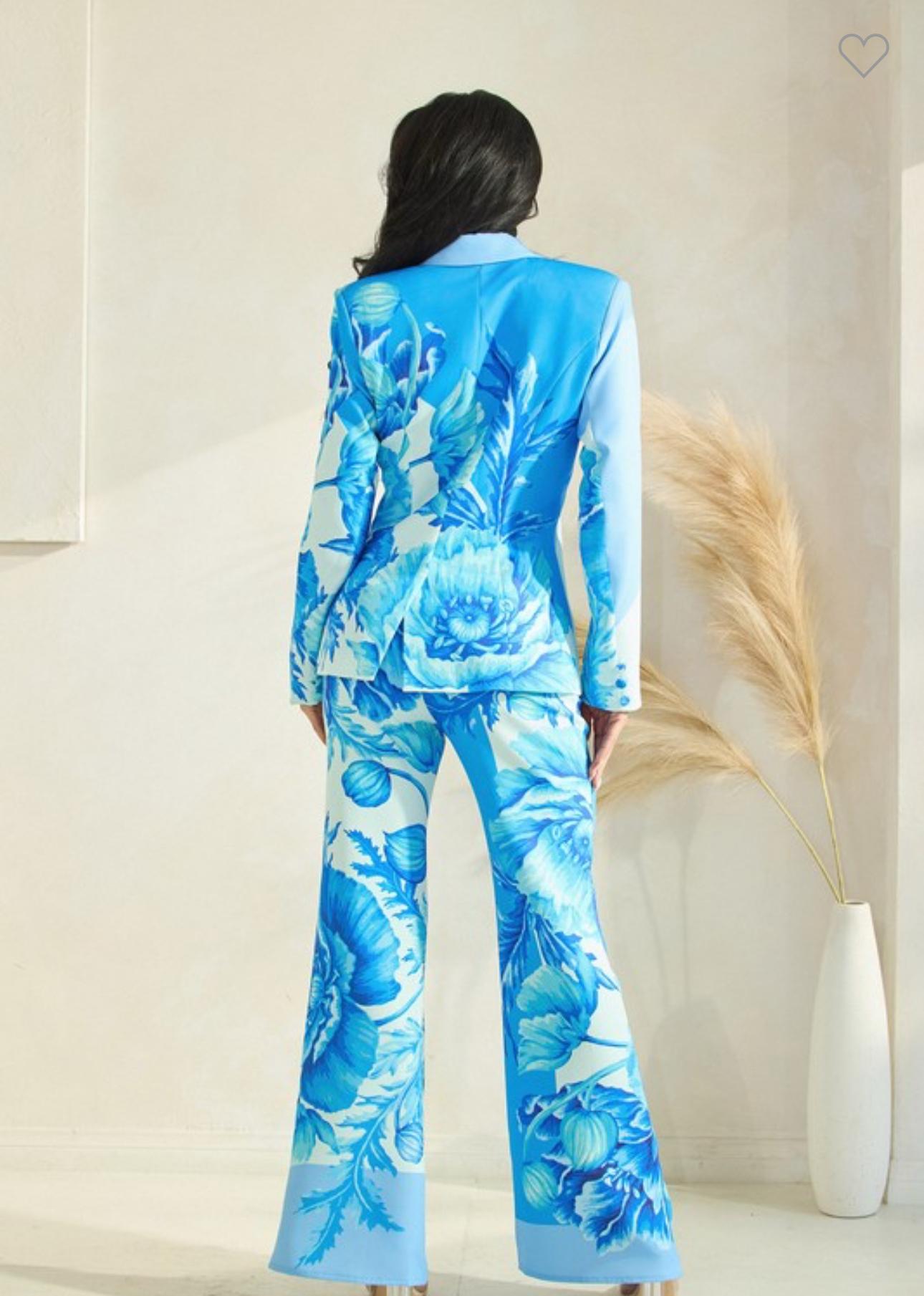 Conjunto de traje de flores
