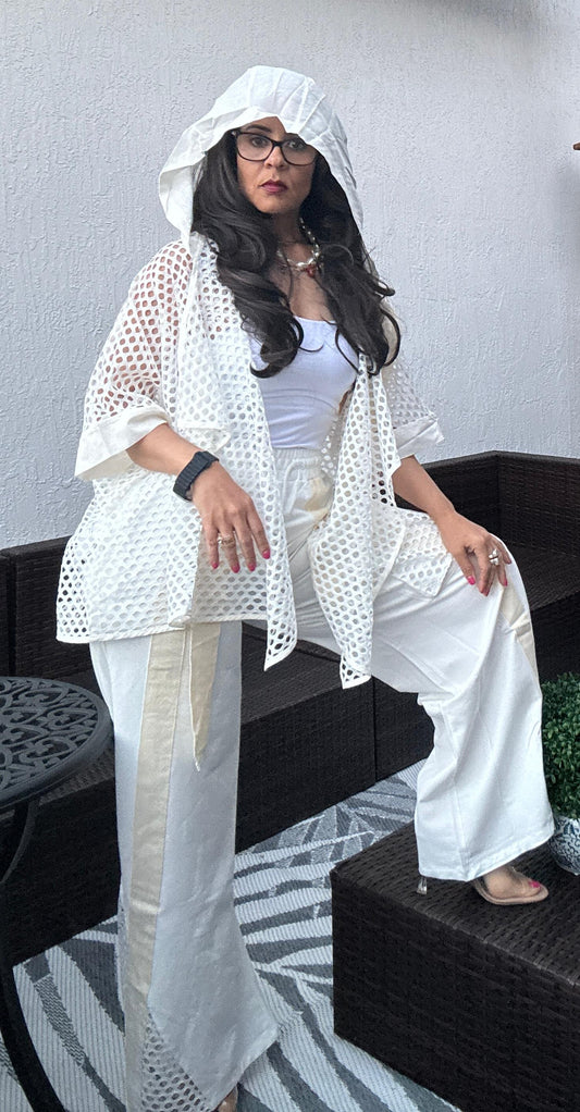 Fiorella Mesh Cardigan Set