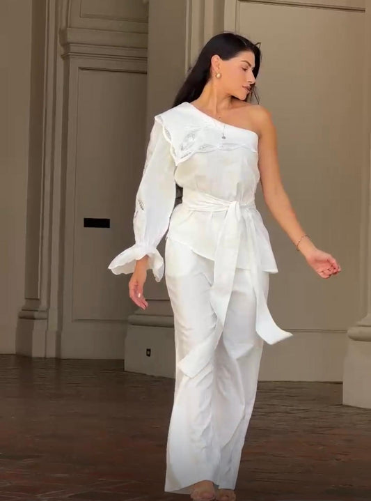 Merly Linen Pants Set