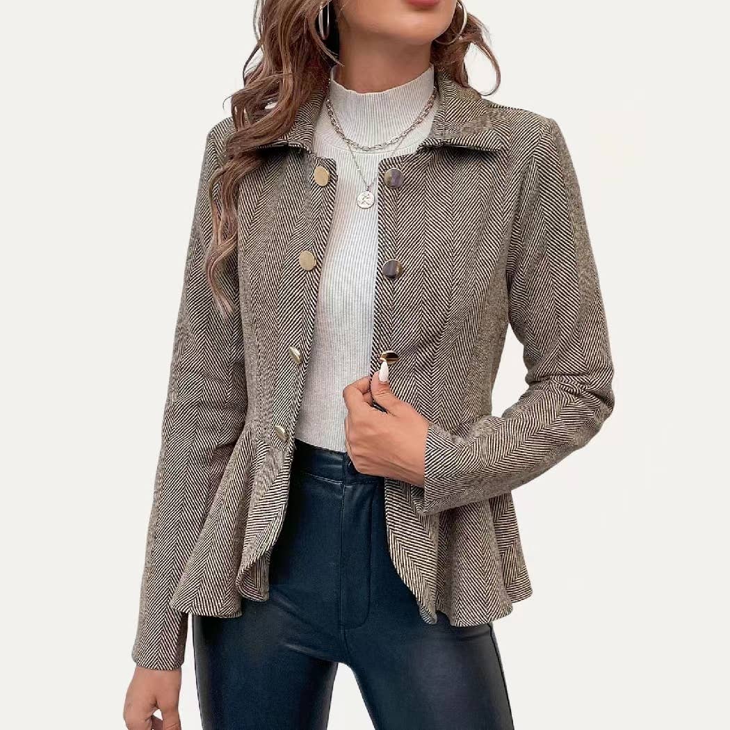 Impressive Classic Lightweight Collared Long Sleeve Blazer