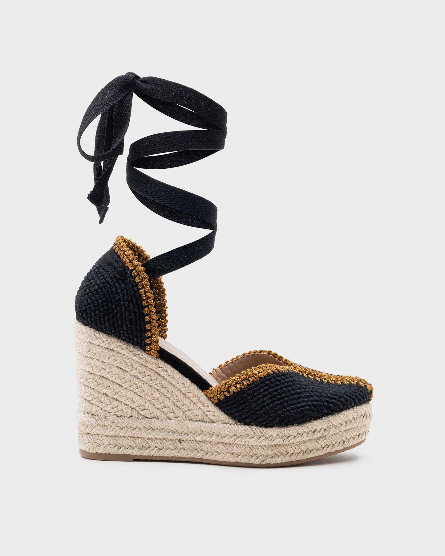 Handwoven Raffia Wedge Espadrille Sandals