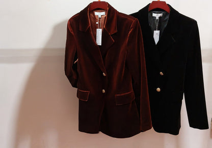 Midnight Asymmetrical Velvet Elegance Set