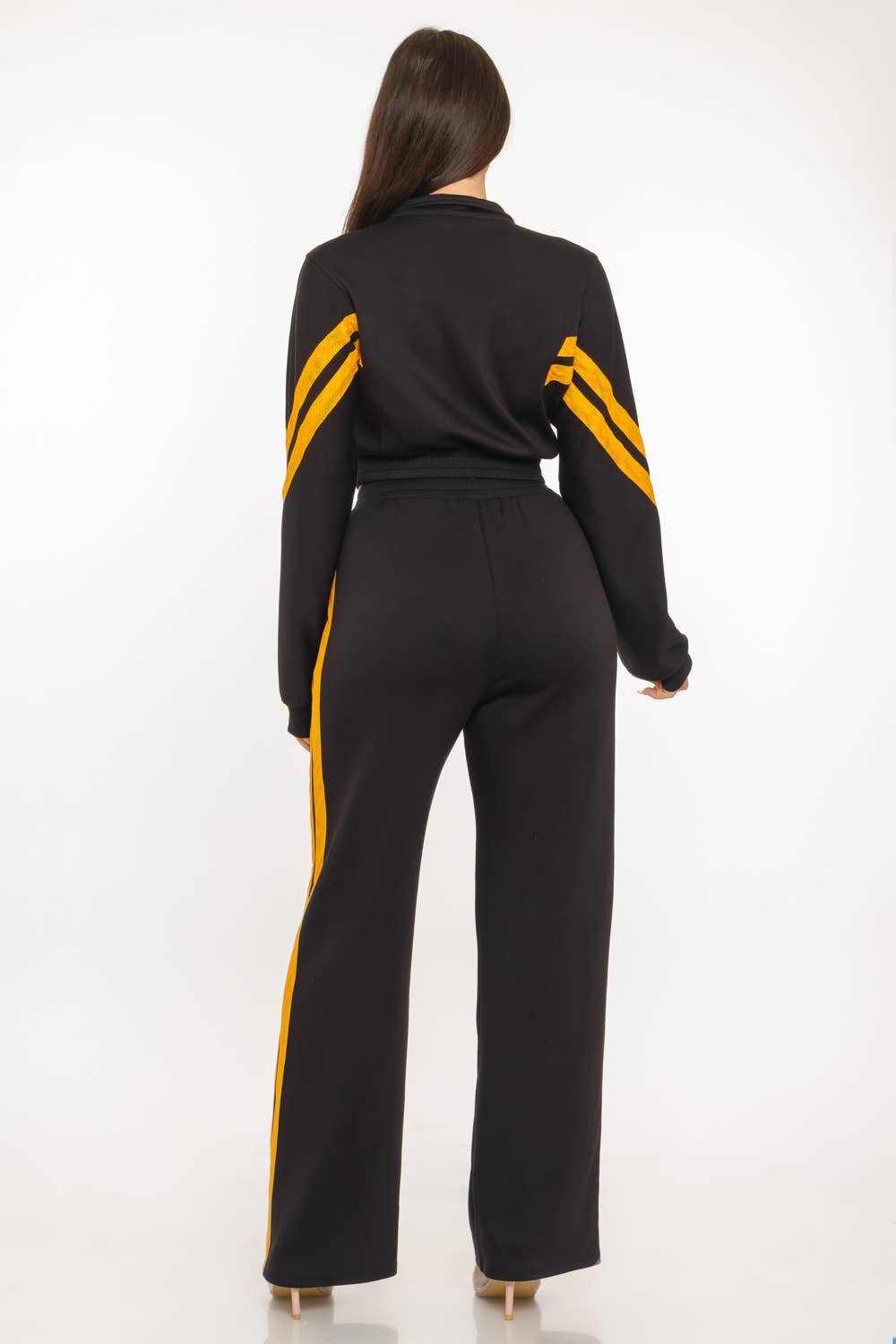 Scuba Sports Mesh Tape Front Zip Up Jacket And Pants Set