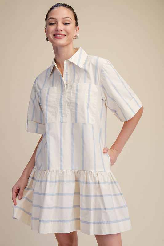 Coastal Chic Stripe Mini Dress
