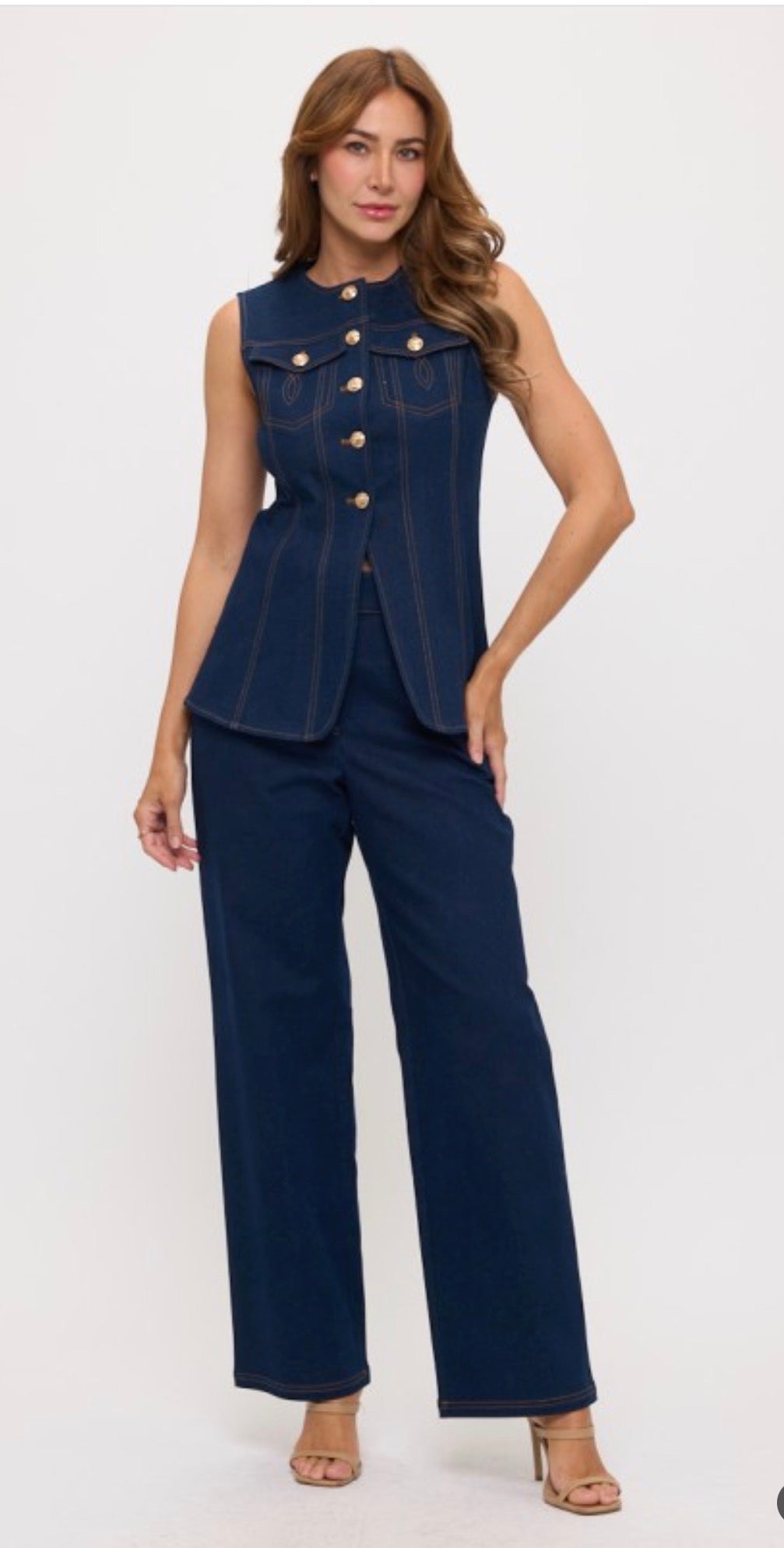 Midnight Sculpt Denim Set